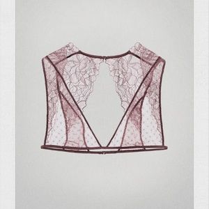 😵2 FOR 25$🥰 NWT Zara Dotted Mesh lace Bralette Lilac